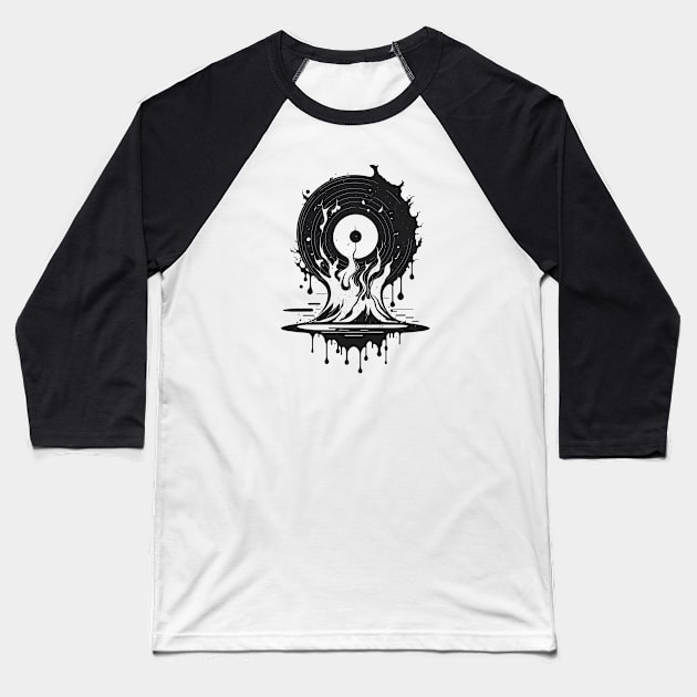 melty vinyl records Baseball T-Shirt by Trouble Makers